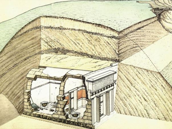 ricostruzione tomba filippo il macedone