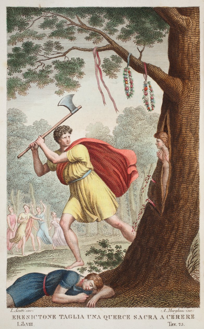 Luigi Ademollo - Erysichthons Pride or Eresictone Taglia una Querce sacra a C - (MeisterDrucke-282241)